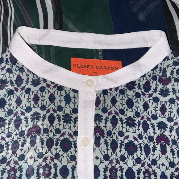 Anthropologie Clover Canyon Long Light Chiffon Top Oversized Sleeveless Tunic - Picture 8 of 11